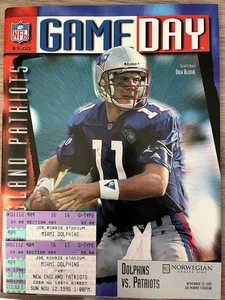 1995 Miami Dolphins vs. New England Patriots Program Drew Bledsoe 11/12 - Picture 1 of 1