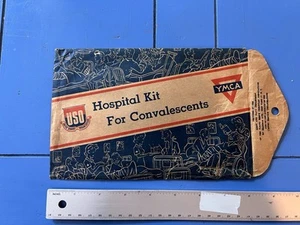 Vintage 1940s Empty Envelope, YMCA USO Hospital Kit For Convalescents - Picture 1 of 9