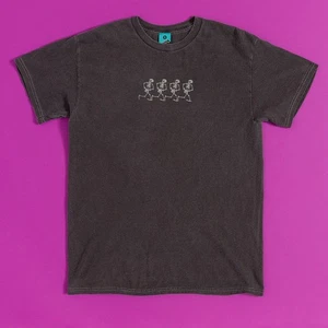 The Skeleton Dance Vintage Wash anthrazit T-Shirt mit Rückenprint - Bild 1 von 3