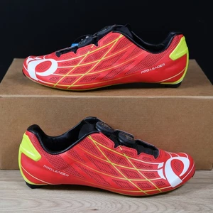 Pearl Izumi Pro Leader III Road Cycling Shoes Mens 7.75 Red Carbon Boa 3 Bolt - Picture 1 of 7
