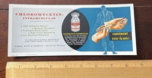 Blotter Chloromycetin Intramuskulär Parke Davis & Co. Michigan, NOS - Bild 1 von 2