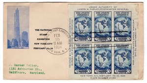 #735 Souvenir Sheet Byrd Antarctic Expedition 1934 FDC - Planty #6 Gorham - Picture 1 of 2