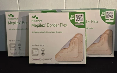 15 Mepilex Border Flex Soft Silicone Foam Wound Dressing Bandage 4 by 4 inch - Image 1 of 3