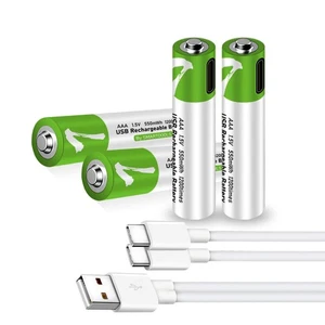 2/8x 1.5V AAA Akku lithium-ionen Battery 750mWh 1200x p.USB aufladbar Charger - Bild 1 von 10