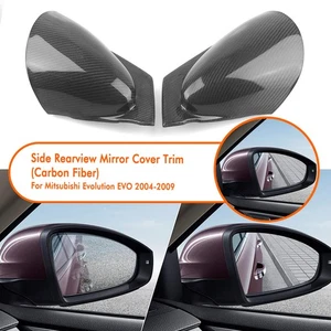 Cubierta de espejo retrovisor de fibra de carbono 2 piezas para Mitsubishi Evolution EVO 2004-2009 - Imagen 1 de 23