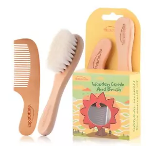 YarraModes Baby Goat Hair Brush and Comb Set for Newborns & Toddlers| Eco-Fri... - Picture 1 of 7