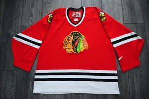 CHICAGO BLACKHAWKS TRIKOT HERREN NHL HOCKEY NIKE GESTICKTES LOGO HERREN LARGE VTG - Bild 1 von 15