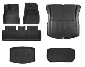 Floor Mats Cargo Liners Set for 2024 Tesla Model 3 1st 2nd Row TPE All Weather - Picture 1 of 13