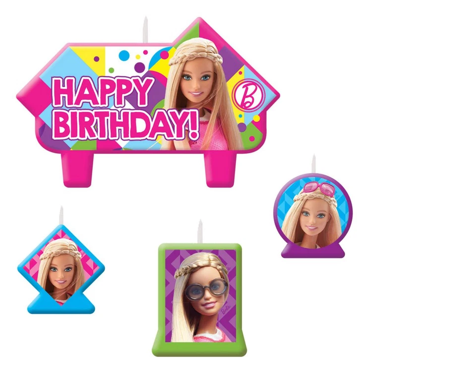芭比生日蜡烛套装 (4 包)- 派对用品 — 第 1/1 张图片