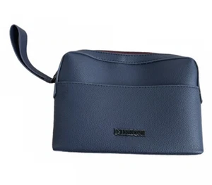 NEW Missoni Dark Blue Silver Hardware Missoni Logo Pouch Bag - Picture 1 of 5