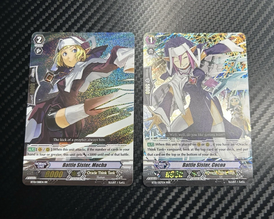 Battle Sister Mocha + Cocoa RR RRR Cardfight Vanguard BT01/007EN 018EN NM - Image 1 of 1