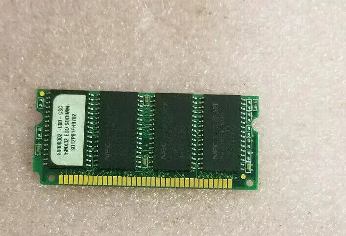 64MB EDO SINGLE RANK 60NS SIMM SODIMM 72-PIN 16MX32 NON-ECC UNBUFFERED - Image 1 of 1