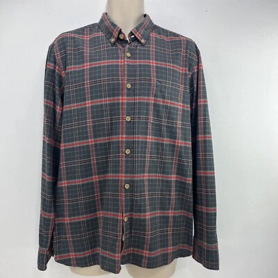 Camel Active Shirt Men's Large Grey Check Long Sleeve Regular Fit Button Collar - Image 1 of 4