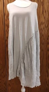 Vtg Chalet Et Ceci Asymmetrical Midi Grey Sleeveless Dress Size Small Lagonlook - Picture 1 of 10