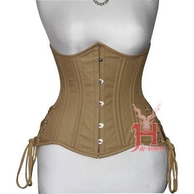 Cotton Corset | Double Steel Boned | Women's Underbust Shaper | Waist Training - Image 1 of 4
