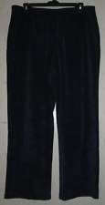 EXCELLENT WOMENS alfred dunner NAVY BLUE CORDUROY PULL ON PANT  SIZE 22W