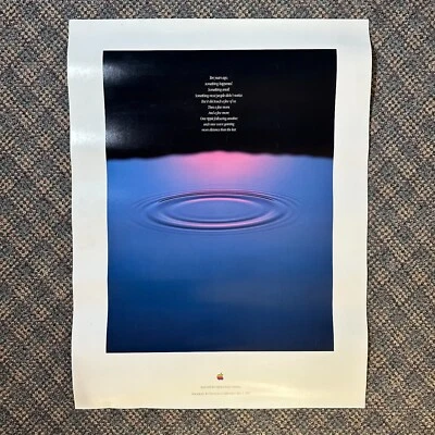 SUPER RARE _ APPLE COMPUTER 10th ANNIVERSARY RIPPLE POSTER _ AUTHENTIC _ 1987 - Image 1 of 4