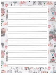 10 Sheets 5 Envelopes A4 Letter Writing Set: Vintage Paris - Picture 1 of 1