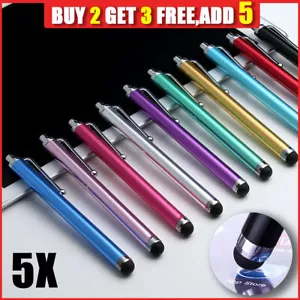 5X Stylus Pens Screen Touch Rubber Tip For iPad PC Tablet Android Mobile Phones - Picture 1 of 11