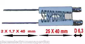 Electrode d'allumage pour bruleur fioul fil droit cosse 6,3 mm pliable ajustable - Picture 1 of 2