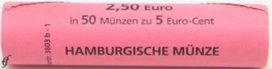 Deutschland BRD Rolle 5 Cent 2018 J Hamburg mit 50 Münzen prägefrisch - Bild 1 von 1