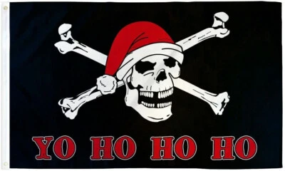 "YO HO HO HO PIRATE" flag 3x5 ft polyester banner sign Santa xmas Christmas - Image 1 of 3