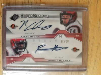 2012 SSP SPX Super Scripts Dual RC Autograph Ryan Lindley - Ronnie Hillman 8/10 - Image 1 of 2