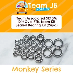 Team Associated SR10M Dirt Oval RTR, Team Kit -24 Pcs Rubber Sealed Bearings Kit - Picture 1 of 2