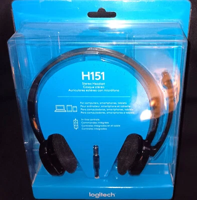 Logitech H151 Stereo Multi Device Headset with In Line Controls New In Box - Image 1 of 2