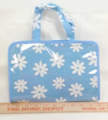 Avon Blue & White Flower Travel/Make Up Foldable Carry Case - Image 1 of 4