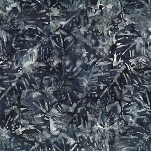 Wilmington Batiks - Blue Smoke - Banana Leaf - Navy/Blue, BTY - Picture 1 of 5