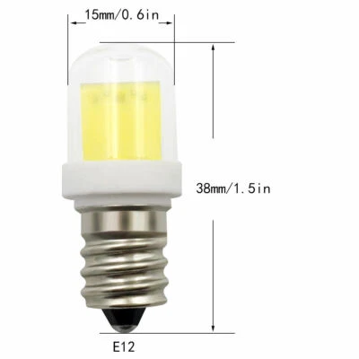 1pcs/10pcs E12 Base C7 LED Light bulb 1511 4W Ceramics glass bulb White/Warm - Image 1 of 4