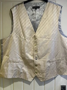 LLOYD ATTREE & SMITH MEN'S CREAM FORMAL WEDDING OCCASION WAISTCOAT SIZE XXL - Picture 1 of 8