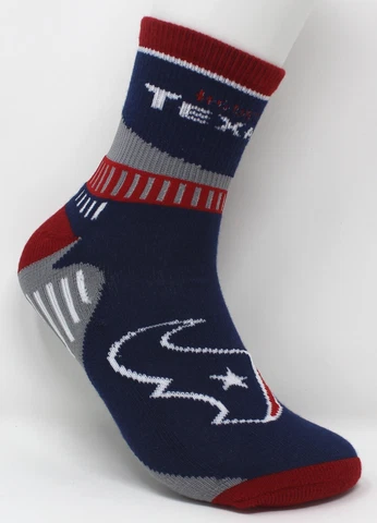 Houston Texans NFL Navy Blue, Red and Gray Adult 1/4 Quarter Socks *Large Cover