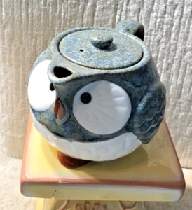 VTG Kotobuki Owl Tea Pot w/diffuser vintage Japanese pottery with lid NEW - Picture 1 of 7