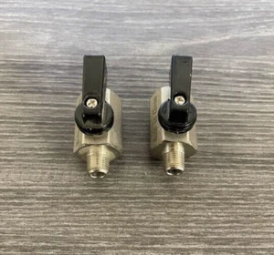 1/8 Mini Ball Valve Nickel Brass LOT OF 2 - Picture 1 of 2