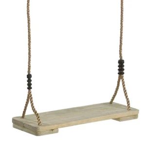 Schaukelsitz aus Holz Schaukelbrett Holzschaukel Schaukel Brettschaukel bis 70kg - Bild 1 von 6
