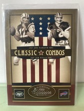 2005 Donruss Classics Classic Combos Jim Kelly Joe Namath Silver /250 #CC-9 HOF