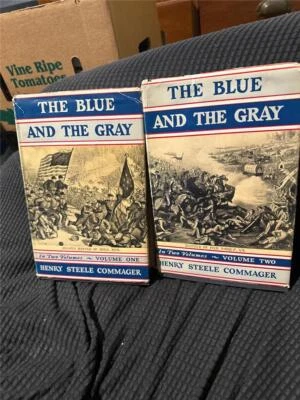 1950 The Blue And The Gray Hardcover Books Two Vol Set, Henry Commager Foto 1 de 4