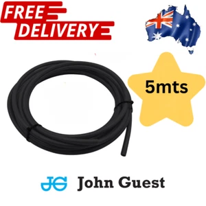 JOHN GUEST 12mm Black Tube Cold Water Pipe High Pressure Caravan Hose - 5m Coil - Picture 1 of 9