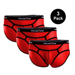 Herren Slip transparent Rot sexy Brief Unterhose Erotik Unterwäsche Dessous Neu - Bild 1 von 4