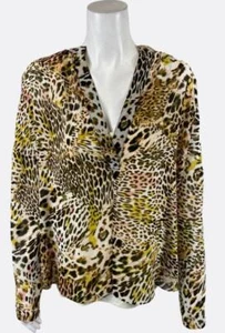 (19)NWT Lisa Rinna Collection Women's Printed Blouse, Sz M - Picture 1 of 2