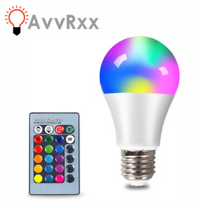 Ampoule LED RGB E27, AC 85-265V, lampe intelligente avec télécommande IR, RGBW, 