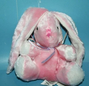 Dan Dee Easter Bunny Rabbit 5" Pink Plush Fold Down Floppy Long Ears Stuffed Toy - Picture 1 of 12