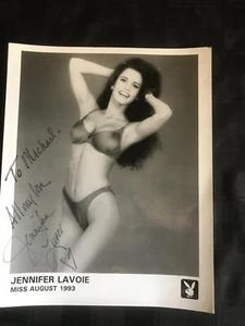 Foto autógrafa firmada a mano modelo actriz Jennifer Lavoie 8x10 - Imagen 1 de 2
