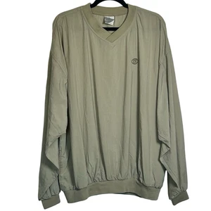 Giacca a vento maglione nylon scollo a V MunsingWear vintage taglia XXL logo neutro - Foto 1 di 4