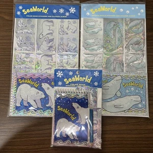 SeaWorld Stickers Activity Set Lot Polar Bear Beluga Whale - Picture 1 of 6