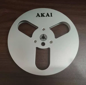 One Pair silvery TAPE REEL Akai 7" inch Light Metal Aluminum Take Up Reel - Picture 1 of 11
