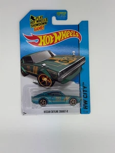 Nissan Skyline 2000GT R 2014 Hot Wheels verde azulado - HW City #23/250 - Imagen 1 de 1