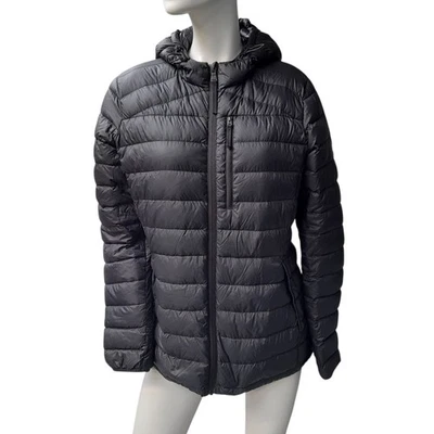 TOG24 Drax Hooded Down Jacket Women's Size 16 Black Duck Feather Zip Puffer Coat - Image 1 of 4